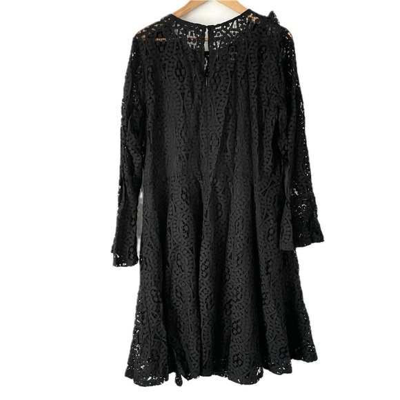 Eloquii Studio Lace Fit and Flare Dress Black Bell Sleeve Women’s Size 16 - Picture 4 of 11